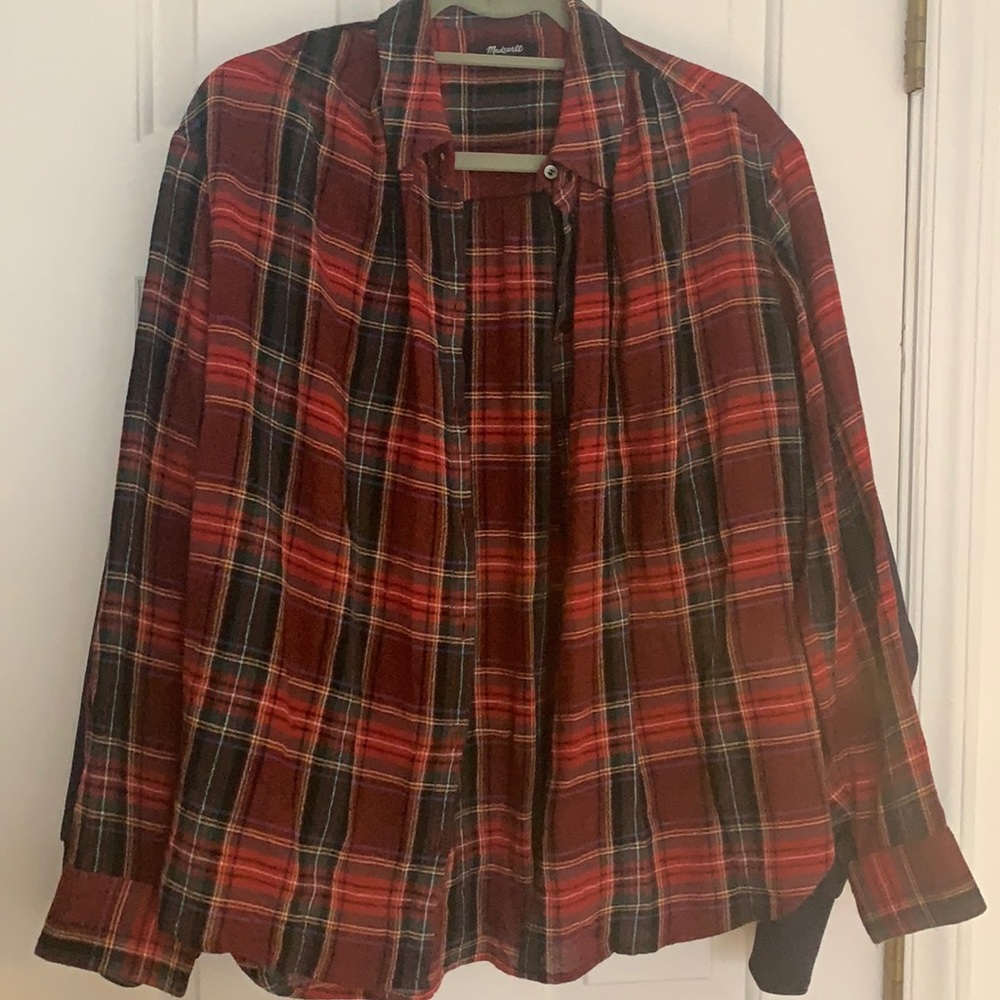 Holiday plod button-down with tucks